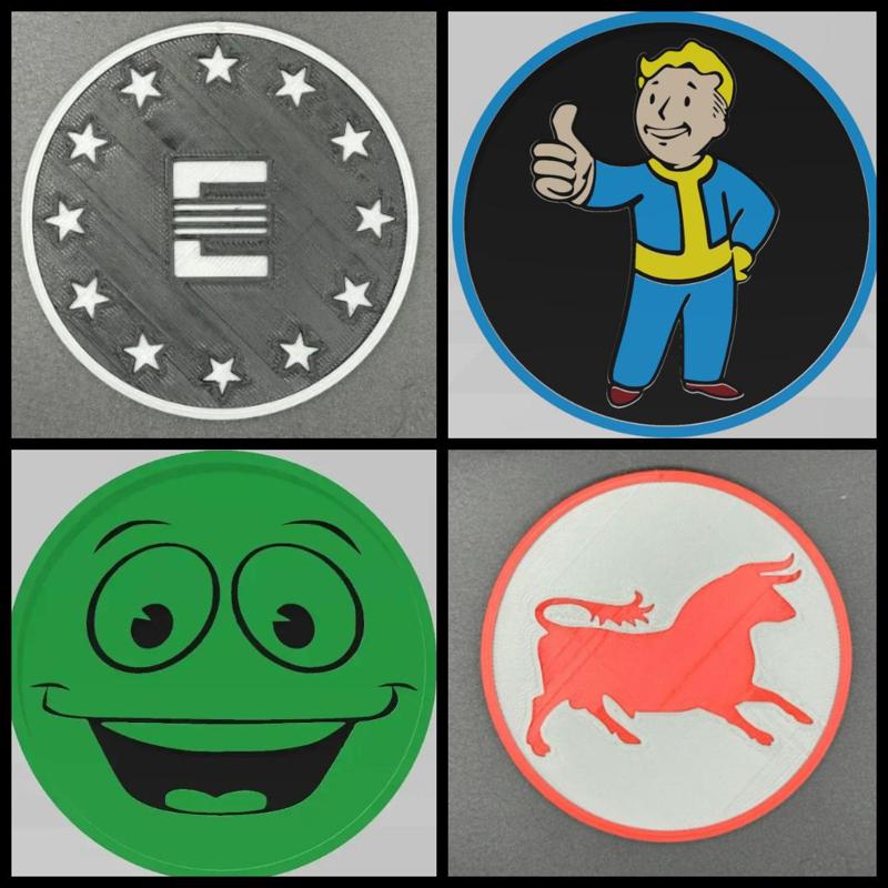 Fallout Coaster Bundle STL Files | Yes Man, Enclave, Caesar's Legion, Vault Boy | Easy 3D Prints