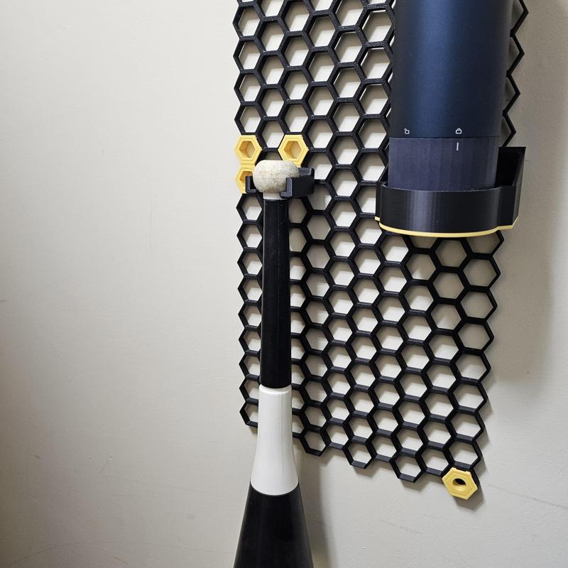 Juggling Club Holder - Honeycomb Storage Wall