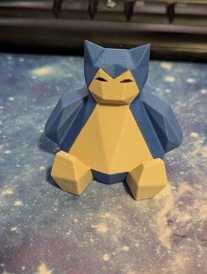Low-Poly Snorlax Painted