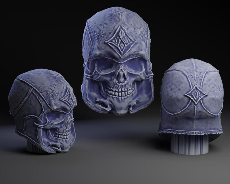 Necromancer with Helmet Bust