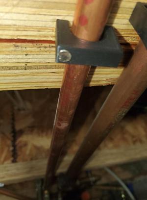 3/4 inch copper pipe clamp / brace / bracket