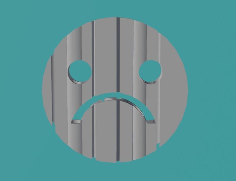 Text Flip: Smiley & Sad face with cheeky message!!