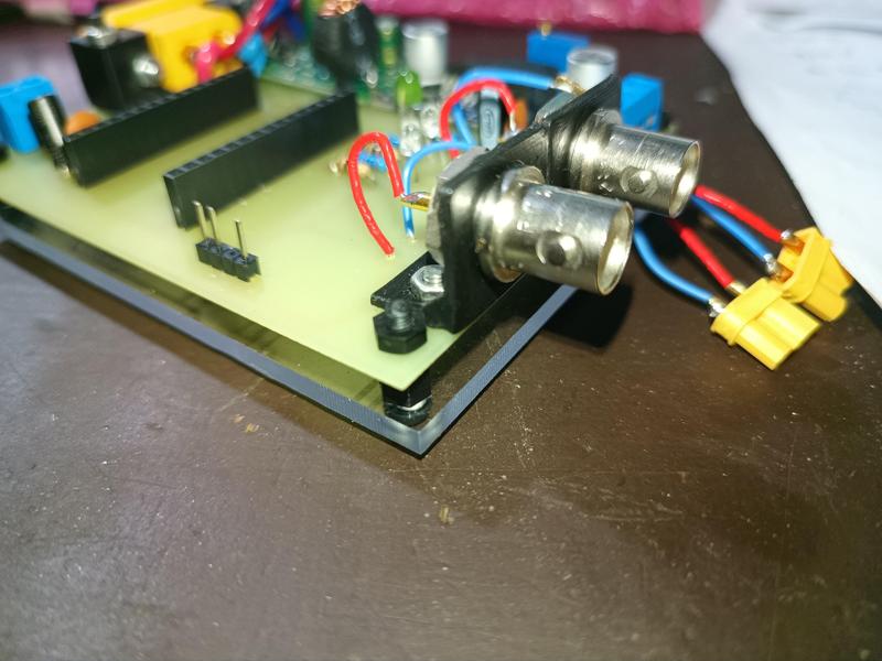 A bracket for PCB mount of BNC connetors
