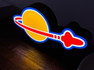 Benny Brick - Space! Logo -  Light Box