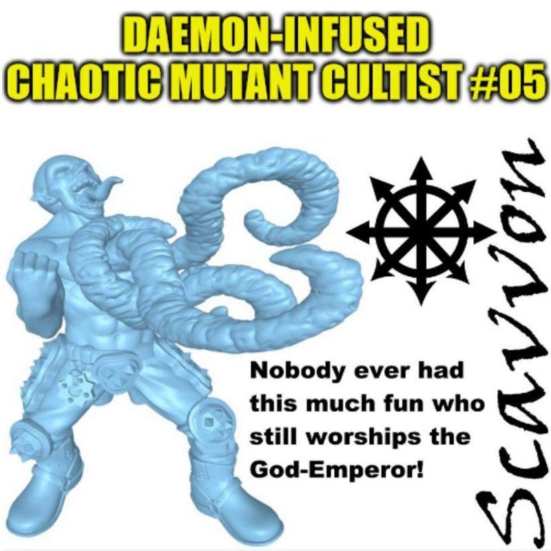 Daemon-Infused Chaotic Mutant Cultist #5 - 'Daemonlash'
