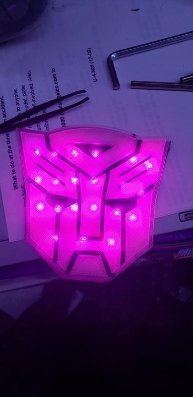 Transformers Light Up Hood Ornament