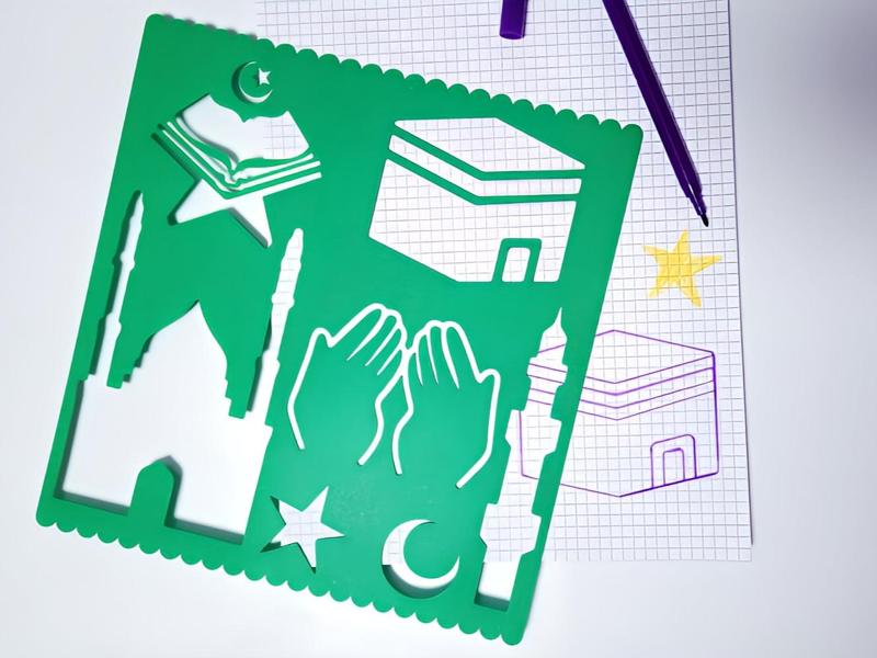 Islamic drawing stencil 2