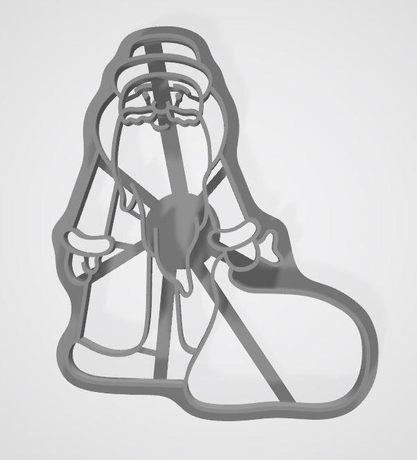 Cookie cutter Santa Claus