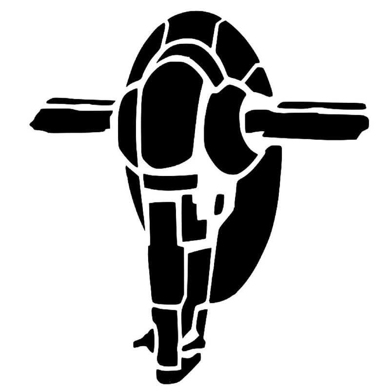 Slave I ship stencil
