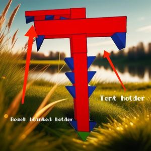 TENT AND BEACH BLANKET HOLDER