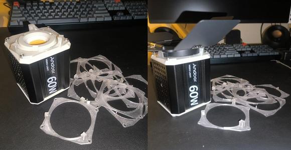 Andoer 60W Tri-Color Video Light Mini Bowens