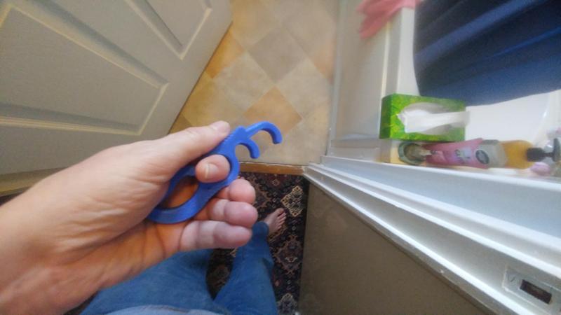 COVID 19 No Touch Door Handler. Open doors without touching the handle