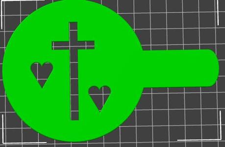 Cappuchino Stencil - I love Jesus