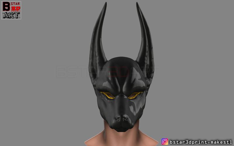 Anubis - Anpu - ancient Egyptian god Mask - Helmet for cosplay 3D print model
