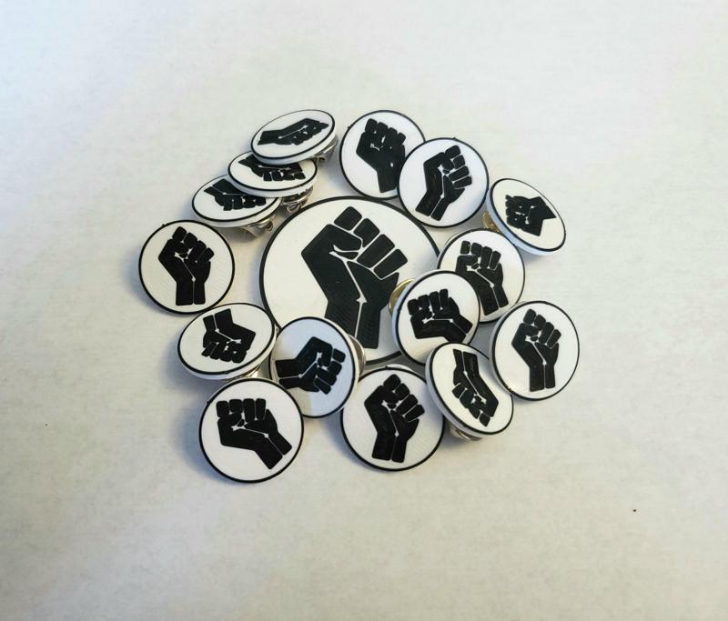 BLM Black Power pins