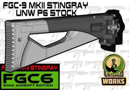 FGC-6 MKII stingray: UNW partisan 6 side folder butt stock