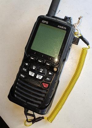 Shoulder holster for Standard Horizon HX870 marine radio