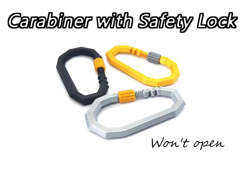 Rectangular Carabiner with Safety Lock