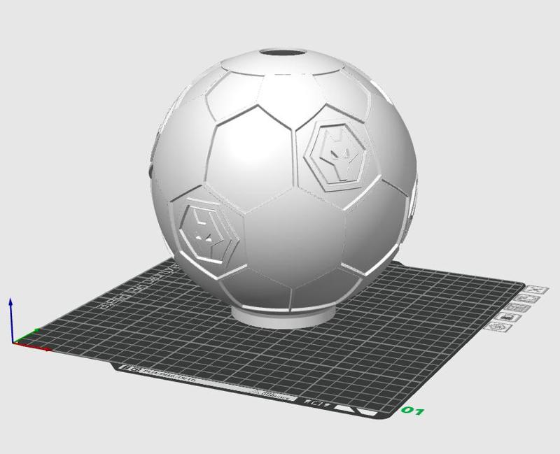 Wolverhampton Wanderers (Wolves) FC multiple logo football team lamp (soccer)