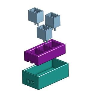 JST XH 2-pin 3-way splitter