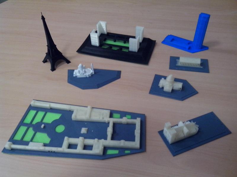 Maquettes de 10 monuments de Paris