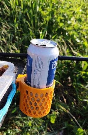 Beer holder for fishing table