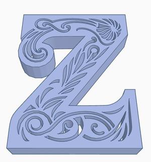 standing initial: letter Z (version 2)
