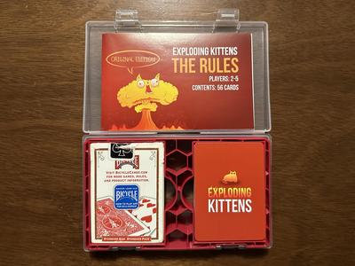 Exploding Kittens + Playing Cards - Photo Box Game Organizer