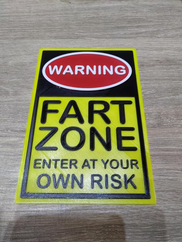 Warning Sign - Fart Zone