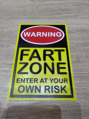 Warning Sign - Fart Zone