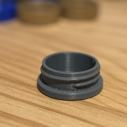 Small container for 38-400 bottle lid (includes neck/thread stl for own modeling)