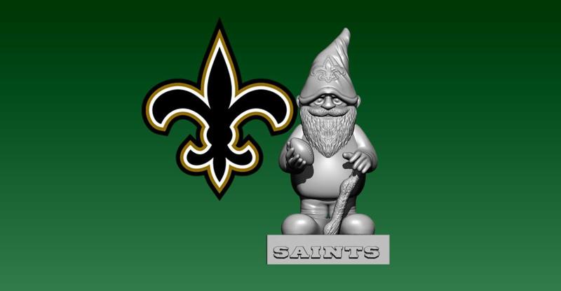NFL New Orleans Saints statue  Dwarfs -  American football  - 3d model