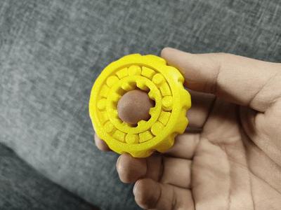 Fidget toy, very cool, smoother the more you spin it
