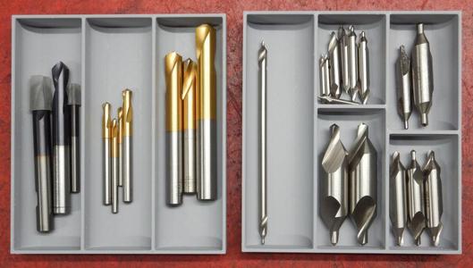 Sortiereinsatz für Zentrierbohrer Anbohrer tray organisierer organizer for center drills or spot drills