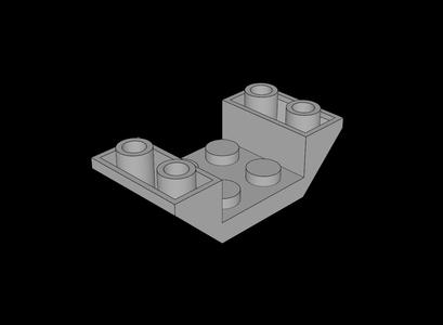 Lego Compatible (4871.dat) Slope Brick 45  4 x  2 Double Inverted with Open Centre