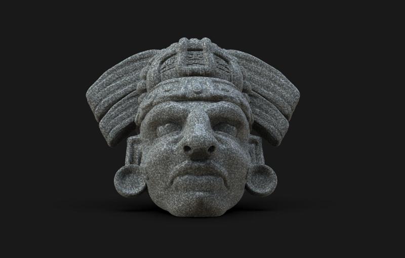 Mayan Head Sculpture