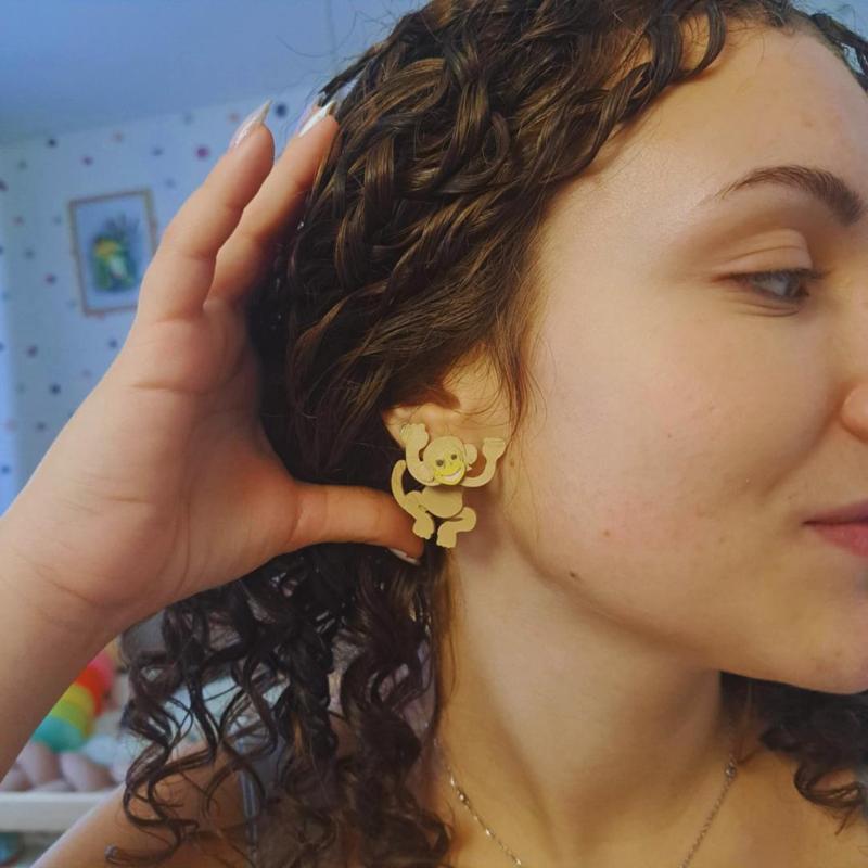 Monkey earrings