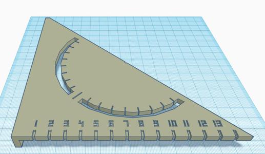 Geodreieck zum Anzeichnen