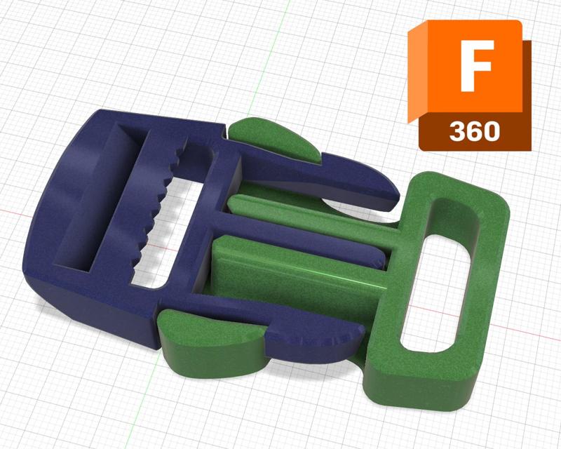 Strong Printable Snap Buckle (Fusion360)