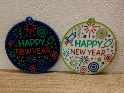Colorful Happy New Year decoration (without AMS)