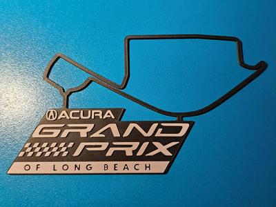 Long Beach Track Map Wall Art