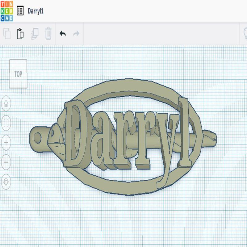 Darryl the nurse key chain name tag