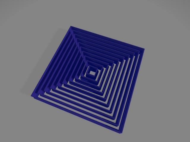 Square cookie cutter x10 cutting 10 to 100mm