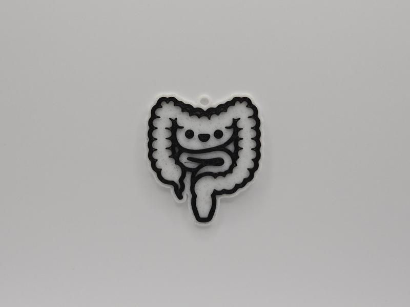 Cute Anatomical Intestine Keychain