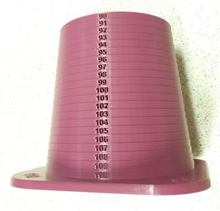 Cone for measuring straps in audio and video technology