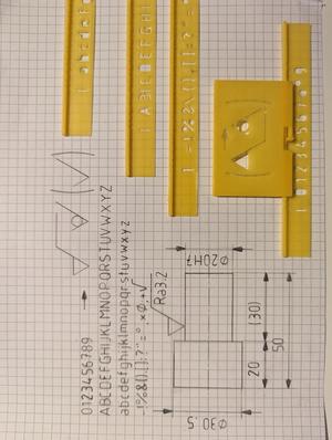 Stencil for technical drawings