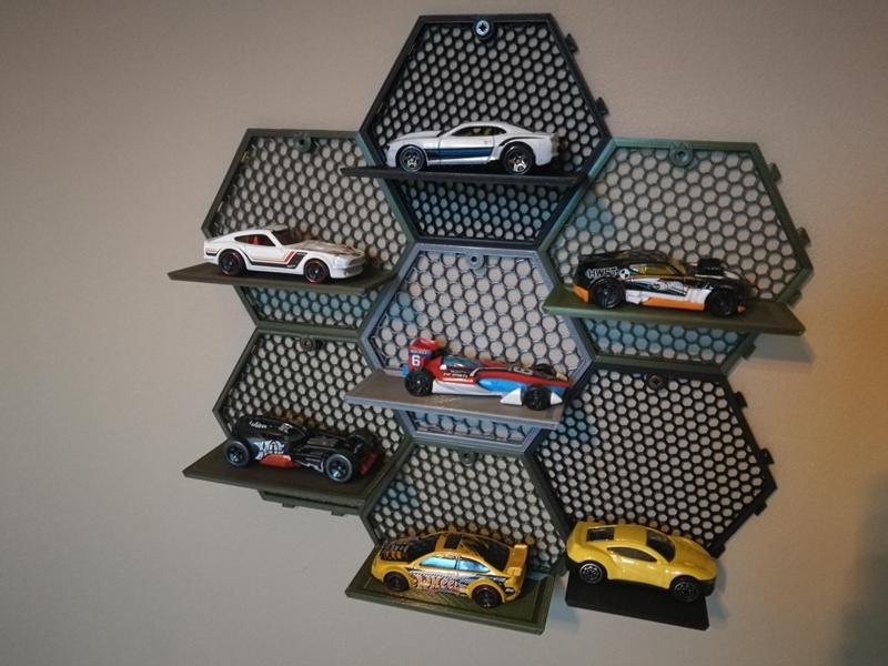 Wexagon - Hexagon Shelves (remix for displaying Matchbox cars)