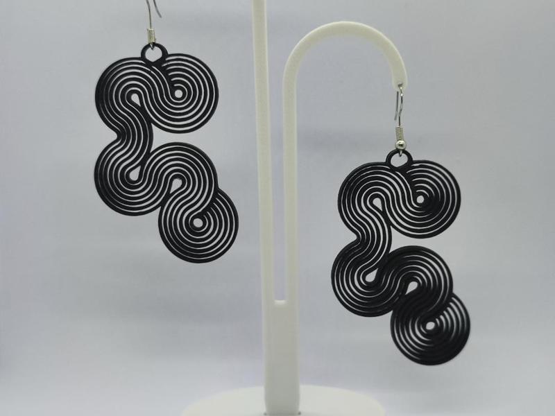 Infinite spiral earrings