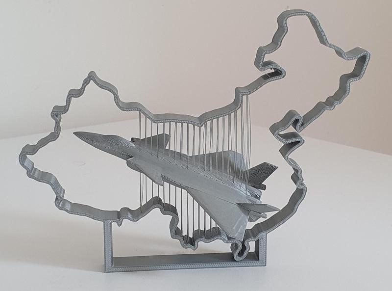 China Chengdu J-20 - String Art - 歼-20