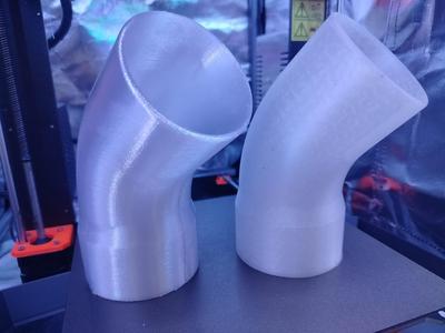 Hose Connection for 80mm tube (45 and 55 degree)